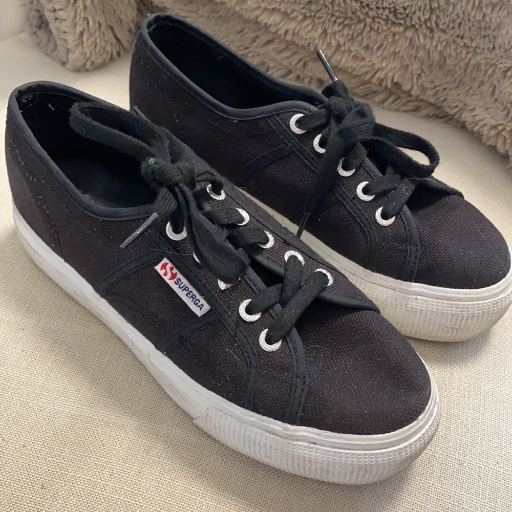 2790 Platform Sneaker in Black & White Sole - Picture 3 of 5